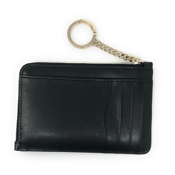 Kate Spade Staci Medium L-Zip Card Holder with Key Ring in Black - Picture 2 of 6